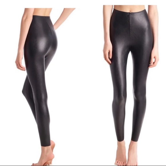 COMMANDO Control Top Faux Leather Leggings black Size M - Picture 6 of 12